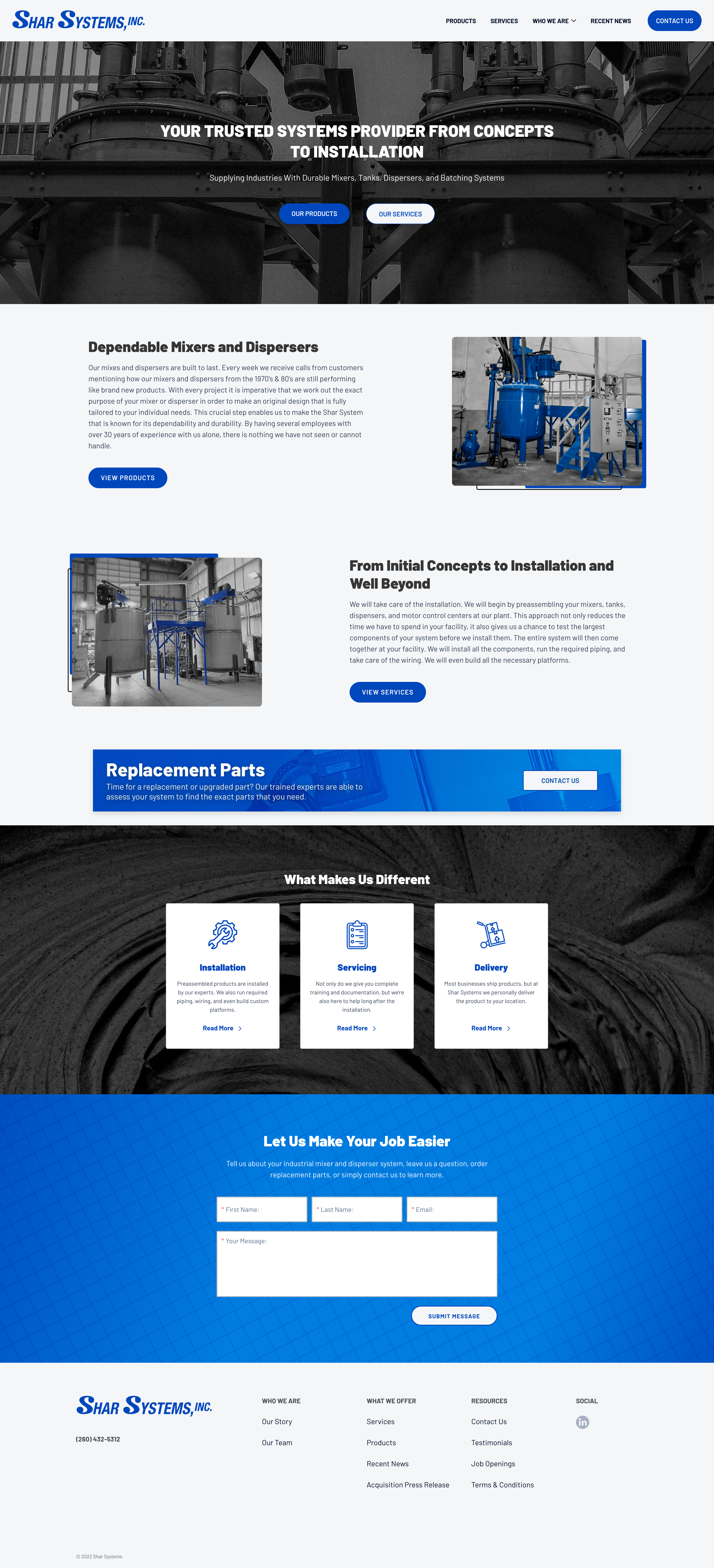 Shar Systems Desktop Site